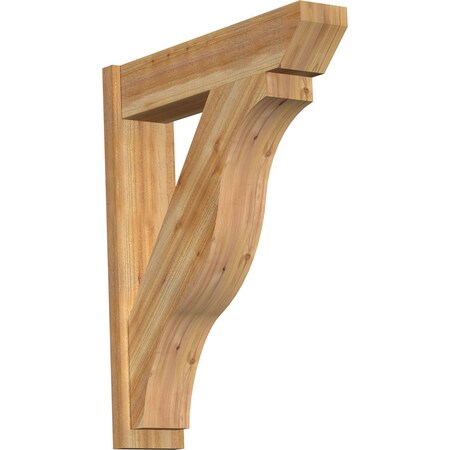 Ekena Millwork Funston Slat Rough Sawn Outlooker, Western Red Cedar, 8"W x 34"D x 42"H OUT08X34X42FST06RWR